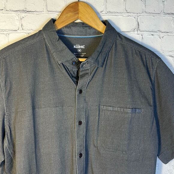 Kuhl Men's Casual Button Down Shirt - Dark Gray - Picture 2 of 9